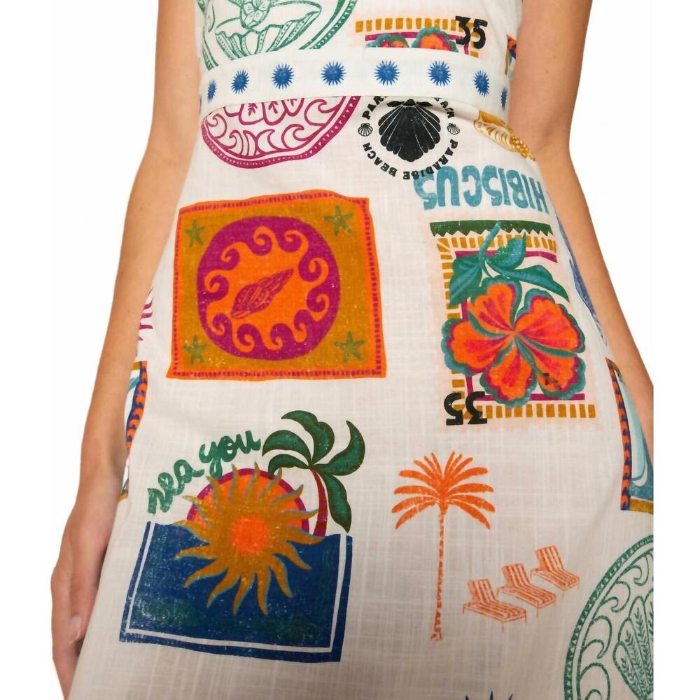 NEW ANNA CATE lynn midi dress in white tropic - Picture 4 of 5